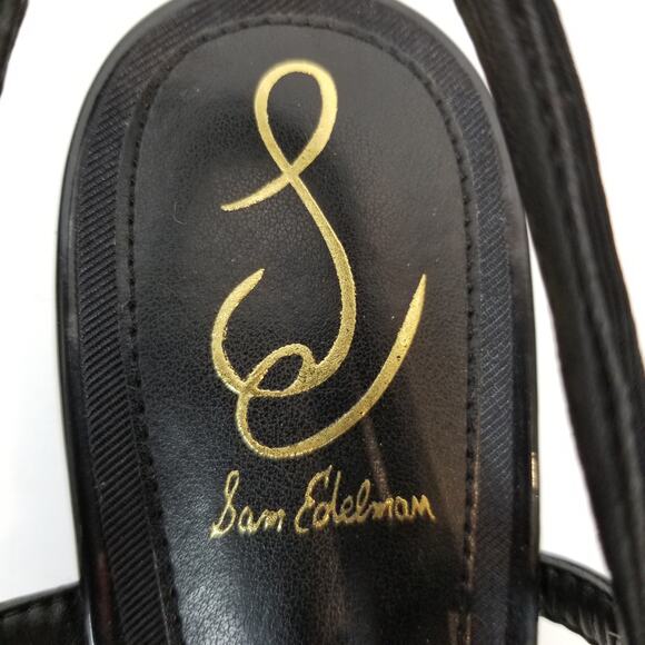 Sam Edelman Cecelia Women's Black Slingback Pointed Patent Cap Toe Flats 7.5 - Picture 5 of 8